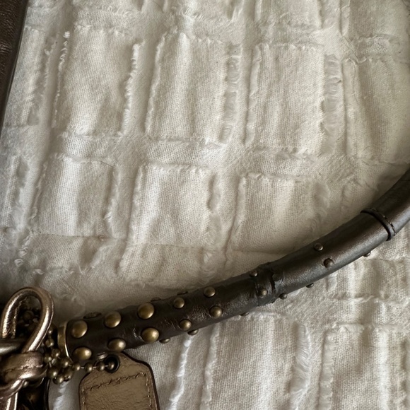 Coach Limited Edition Hampton Studded Leather Flap 15392 Bronze Rare Y2K - Picture 10 of 10